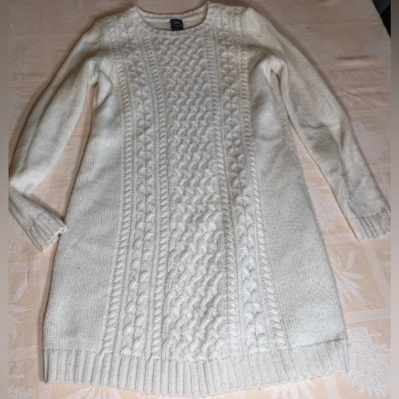 midi cable knit dress Cable Knit Waist-Cinching Midi Dress